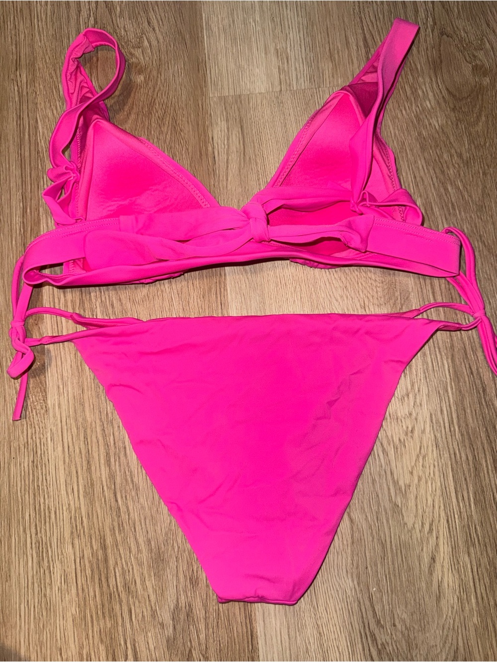Hot Pink Rhinestone Stripe Bikini Set - Picture 4 of 6